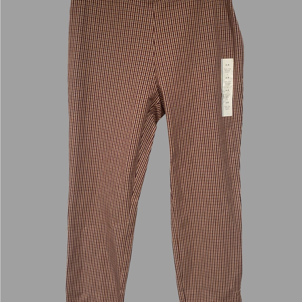 Earthy Brown maroon blue Straight Leg Pants with Relaxed Fit